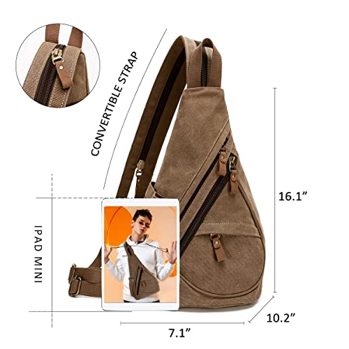 men's canvas sling bolsa