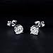 JewelryPalace Women's Cubic Zirconia 925 Sterling Silver Stud Earrings pandant necklace (3A CZ earring)