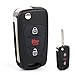 beler 3 Buttons Remote Flip Folding Key Shell Fob Case Cover Uncut Blank Blade for Kia Soul 2010-2013 (Fulfilled by hermeshine)