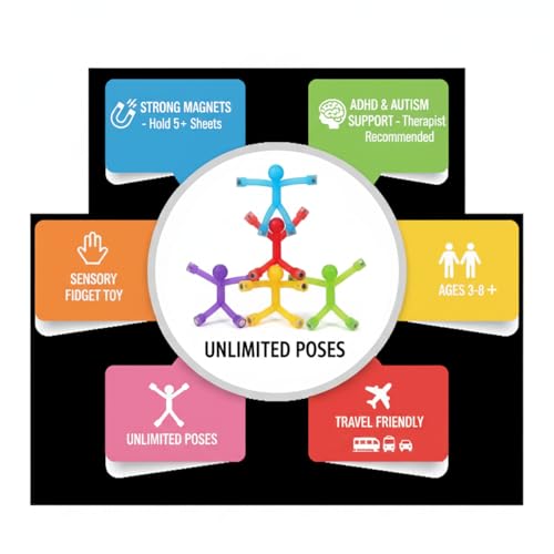 MAGMEN STEM Magnetic Travel Toys 10PC, Airplane Car Road Trip, Stocking Stuffers Fidget Sensory Toys for Kids 3 Years and Older