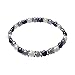Women's Pearl Bracelet - Easy-on Stretch Single Strand Bracelet with Stainless Steel spacer beads (White, Black, Grey)