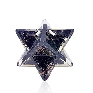 Orgonite Crystal Black Tourmaline Merkaba | EMF Protection Meditation Energy Generator for Balancing Chakras – Stone of Protection – Orgone Healing Crystal