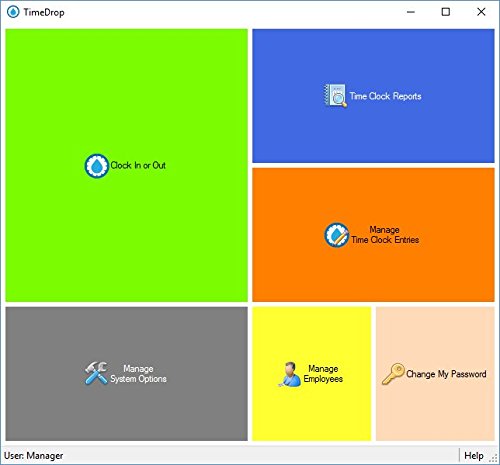 Employee Time Clock Software, Time Attendance Tracker, Secure Punch Clock In & Out, No Monthly Fees, Free Support & Updates, Unlimited User Profiles, Download & CD - TimeDrop by LotHill