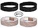 Wig Band Elastic LEEUEE Wig Headband Grip Velvet Scarf Head Hair Comfort Adjustable Extra Hold Non Slip Bands Beige Brown 4 Piece