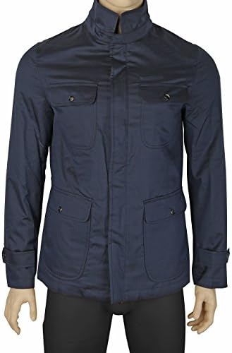 Isaia Men's Navy Cotton Jacket 52