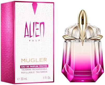 Alien Pulp Eau de Parfum Donna, Fragranza Floreale Fruttata con Lampone, Gelsomino Cremoso e Muschi Soffici, Flacone Iconico Talismano Ricaricabile, 60 ml
