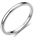 Tungary 2mm Womens Tungsten Carbide Wedding Band Rings Engagement Promise Domed Size 4-10