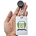 Bulk 100 Pack - Bulk Premium Black Retractable Name Badge Reels with Alligator Swivel Clip & Vinyl Card Holder Strap by Specialist ID