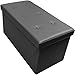 Sorbus Storage Bench Chest – Collapsible/Folding Bench Ottoman with Cover – Perfect Hope Chest, Pouffe Ottoman, Coffee Table, Seat, Foot Rest, and More – Contemporary Faux Leather (Black)