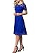 Aonour AR8006 Women's Vintage Floral Lace Elegant Cocktail Formal Swing Dress with Short Sleeve RoyalBlue L