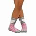 TeeHee Little Girls Stripes Fashion Cotton Short Crew 6 Pair (9-10 Years, Stripes and Heart)