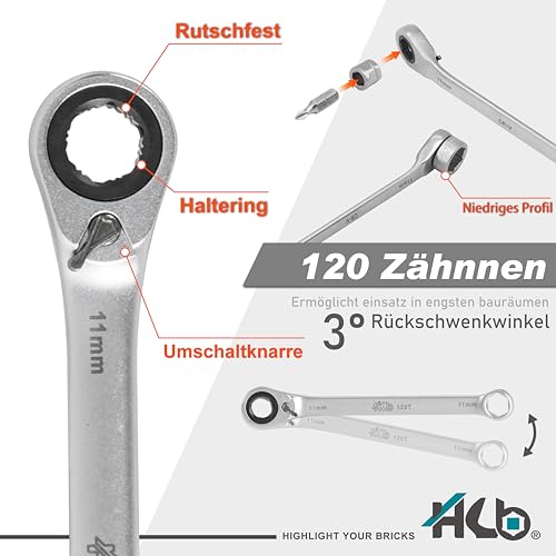 HB AGM025-G Pass-Thru 120 Teeth Ratchet Wrench Set 38 Pieces | Non-Slip Grip Plus Cups for Damaged Screws + Star Bits | CR-V & S2 with Portable EVA Case – Made in Taiwan