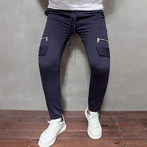 Men's Fashion Plaid Slim Fit Running Jogging Sweatpants Trousers Pants Authentics Trousers (M-3XL)
