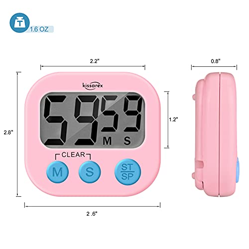 Kissarex Digital Kitchen Countdown Timer Teachers Classroom Counter Large LCD Loud