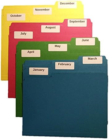 Daily/Monthly 43-Folder Tickler File -- SET OF 4