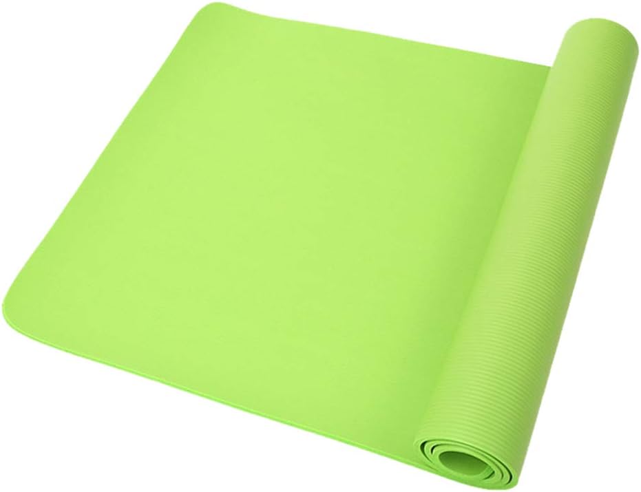 KINGBEEF Yoga Mat, 10mm NBR Anti-slip Gym Home Fitness Exercise Yoga Pilates Mat Carpet Cushion, Eco-friendly NBR Material for Abdominal Workouts, Yoga, Pilates, Indoor and Outdoor Exercises