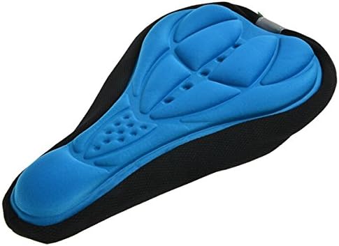 Inovey Bicycle Saddle Cover Bike Seat Cushion 3D Silicone Lycra Nylon Gel Pad -Blue