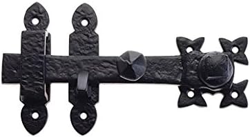 Zoo FF55 – Schwarzes, antik wirkendes Gartentürschloss, 6,4 x 19,1 cm