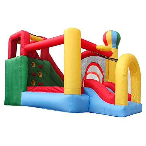 RETRO JUMP Inflatable Bounce House Slide Jumping Climbing Balloon 6 in 1 Playhouse with Blower - Thumbnail 4