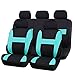 CAR PASS Sporty Universal fit car seat Covers,Airbag Compatible, for SUVS, Sedans,Cars,Trucks, Mintblue