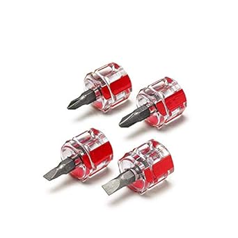 EMBox 4 Piece Mini Screw Driver Set for Home, Mobile and Laptop Repair Sewing machine screwdriver Mini ultra short screwdriver performance tool