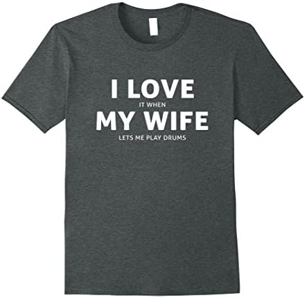 Mens I Love It Funny Drums Drummer T Shirt Gift XL Dark Heather