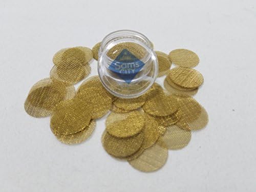 SAMSCITY Quality Brass screens- 100x count - 3/4 inch - .750 in diameter- W/ FREE Jar