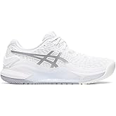 ASICS Women's Gel-Resolution 9 Tennis Shoes, 11.5, White/Pure Silver