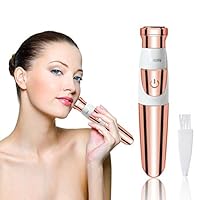 Facial Hair Remover for Women Painless Face Razors Electric Portable Facial Hair Removal for Lip Chin Cheeks Neck Ladies Trimmer Waterproof Epilator for Women with Brush