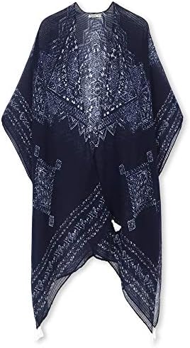 Breezy Lane Women's Beach Coverup Swimsuit Kimono Cardigan with Floral Print