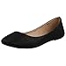 REFRESH DEMI-07 Women's Glitter Shinny Ballerina Ballet Slip On Flats,7.5 B(M) US,Black