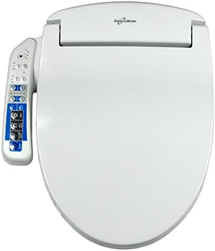 Galaxy 4000 Bidet Round White Electronic Toilet Seat - Side Panel Control - Hybrid Instant and Tank Heated Water - Chrome Jet Nozzle - Heated Seat - LED Night Light