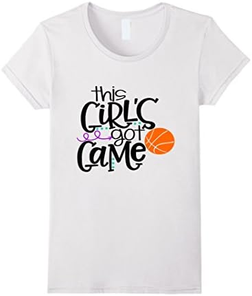 Women's This Girl's Got Game- Basketball T-Shirt Medium White