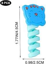 8x Silicone Cable Protector Cartoon Cute Charger Cord Organizer Data USB Mobile view 2