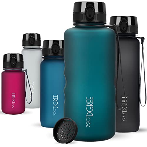 720°DGREE Trinkflasche 2l “uberBottle“ softTouch +Sieb - BPA-Frei - XXL Wasserflasche für Gym, Fitnessstudio, Workout, Fitness, Sport, Outdoor - Große
