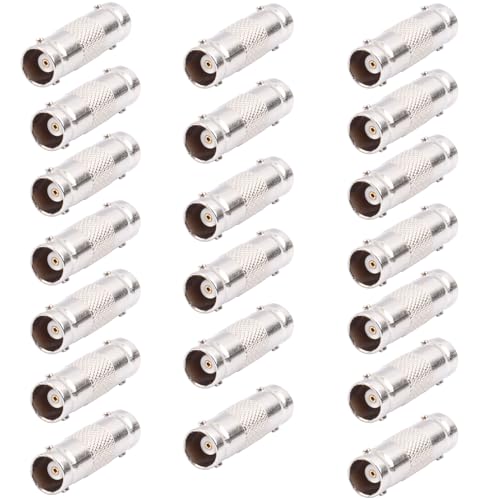 AIMHDUTY BNC Coupler 20-Pack Female to Female BNC Adapter Connector for CCTV Security Camera System Connection