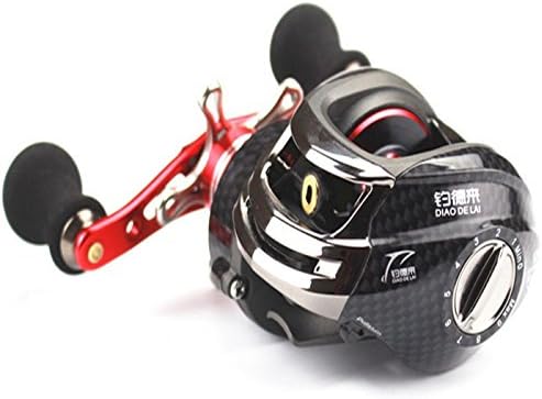 DIAO DE LAI Red 13 axial magnetic brake professional water drop fishing rods wheels Right hand fishing wheel fishing vessels