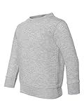 Rabbit Skins Blank Toddler Fleece Sweatshirt [Size 5/6T] Heather Gray Long Sleeve Sweatshirt