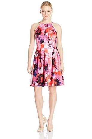 scuba cutaway neckline midi dress