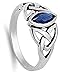 CHOOSE YOUR COLOR Sterling Silver Celtic Knot Ring