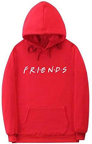 LHAYY Friends Womenโs Casual Loose Top Cotton Friends Letters Print Pullover Sweatshirt Hoodie