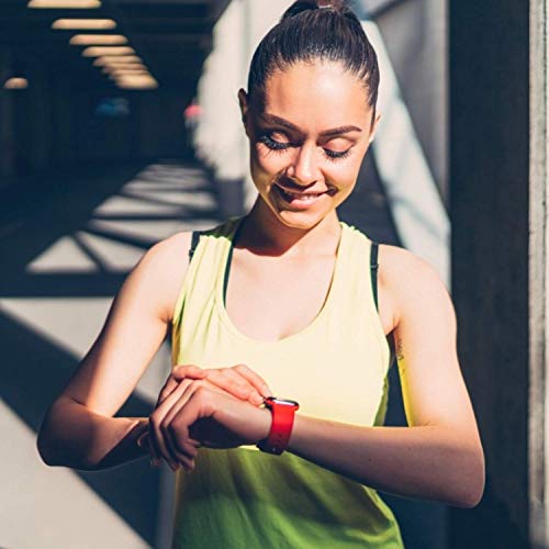 VATI Sport Band Compatible for Apple Watch Band 42mm 44mm, Soft Silicone Sport Strap Replacement Bands Compatible with 2018 iWatch Apple Watch Series 4/3/2/1, 42MM 44MM M/L (Red) - Thumbnail 4