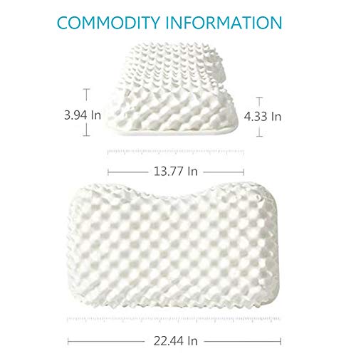 ZONMAI Oreiller Ergonomique Latex à Mémoire De Forme, Oreiller De Sommeil Hypoallergénique Et Anti-acariens avec Une Taie d\'oreiller Amovible en Velours Lavable.