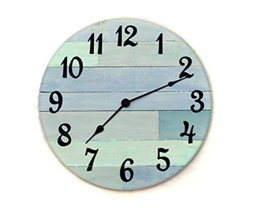 Amazon.com: Rustic Beach Wall Clock - 16" diameter with ...