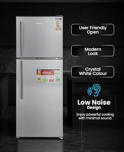 200L Gross/130L Net Capacity, Double Door Defrost Refrigerator With Grip Handle, Silver Finish, Adjustable Front Wheel, Quick Cooling, Low Voltage, Fridge - 90L/Freezer- 40L capacity GRF2209SXE Silver
