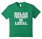 Kids RELAX PADDY IS LEGAL Immigrant March May 6th 2017 T Shirt 12 Kelly Green