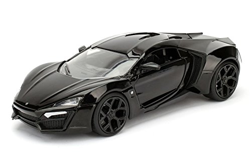 NEW 1:24 DISPLAY BIG TIME MUSCLE - BLACK LYKAN HYPERSPORT Diecast Model Car By Jada Toys