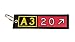 Airbus A320 Airport Taxiway Sign Embroidered Keychain primary