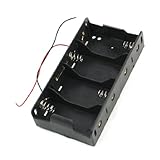 uxcell Spring Clip Black 4 x 1.5V D Size Battery Holder Case Storage Box