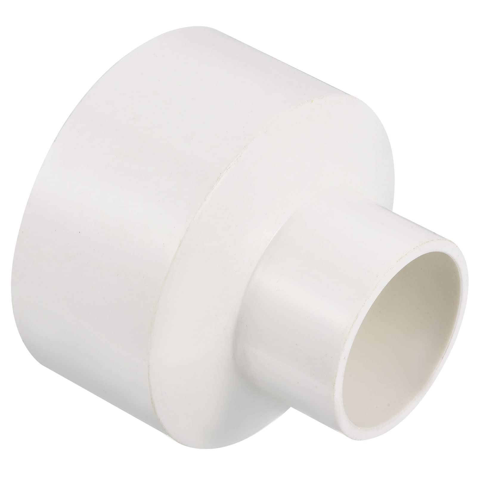 PATIKIL PVC Reducer Pipe Fitting 75x40mm, Straight Coupling Adapter Connector, White